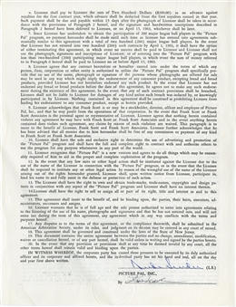 1963 Duke Snider Licensing Agreement (3/23/63) (JSA)